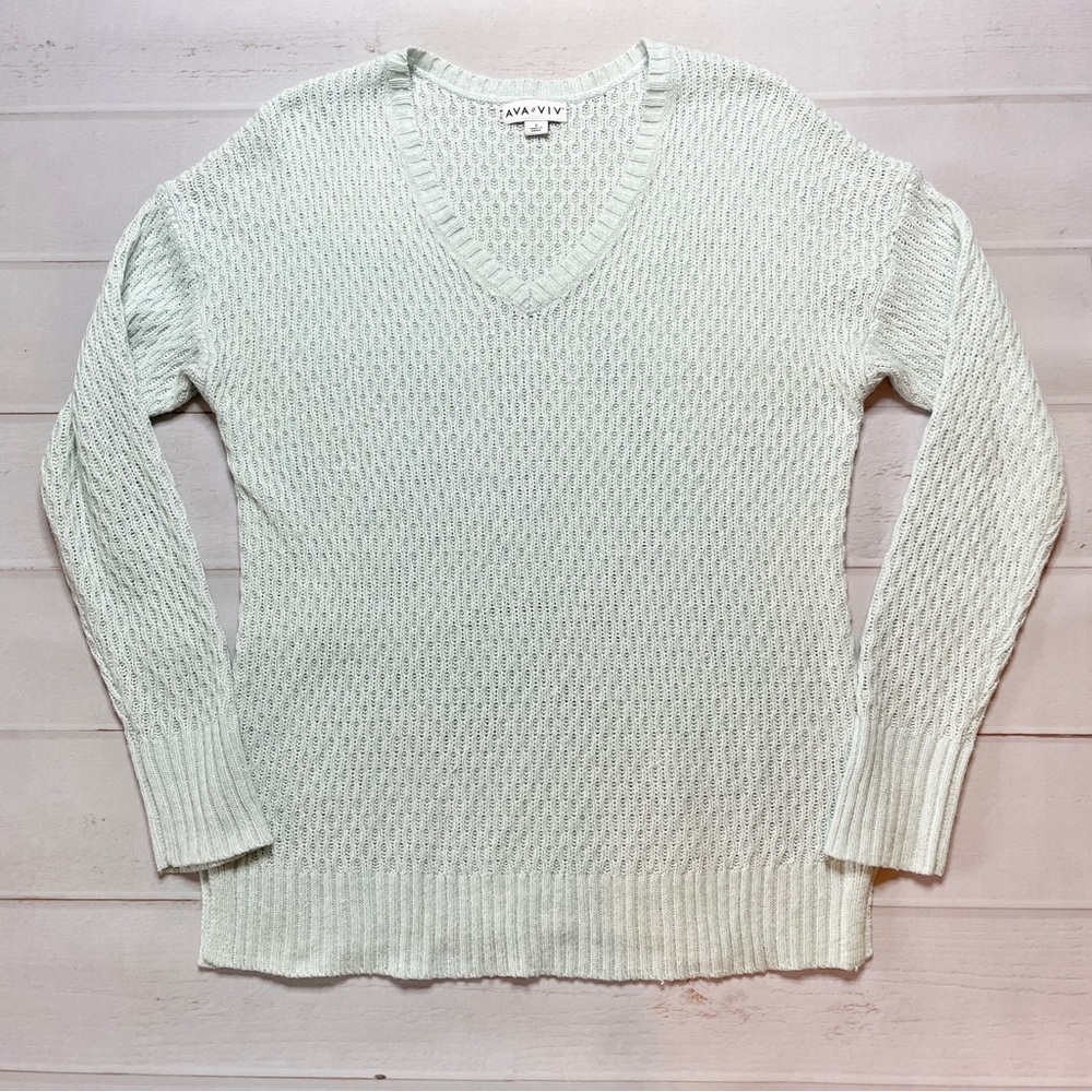 Ava & Viv - Women’s Blue Acrylic Sweater - Size 0X